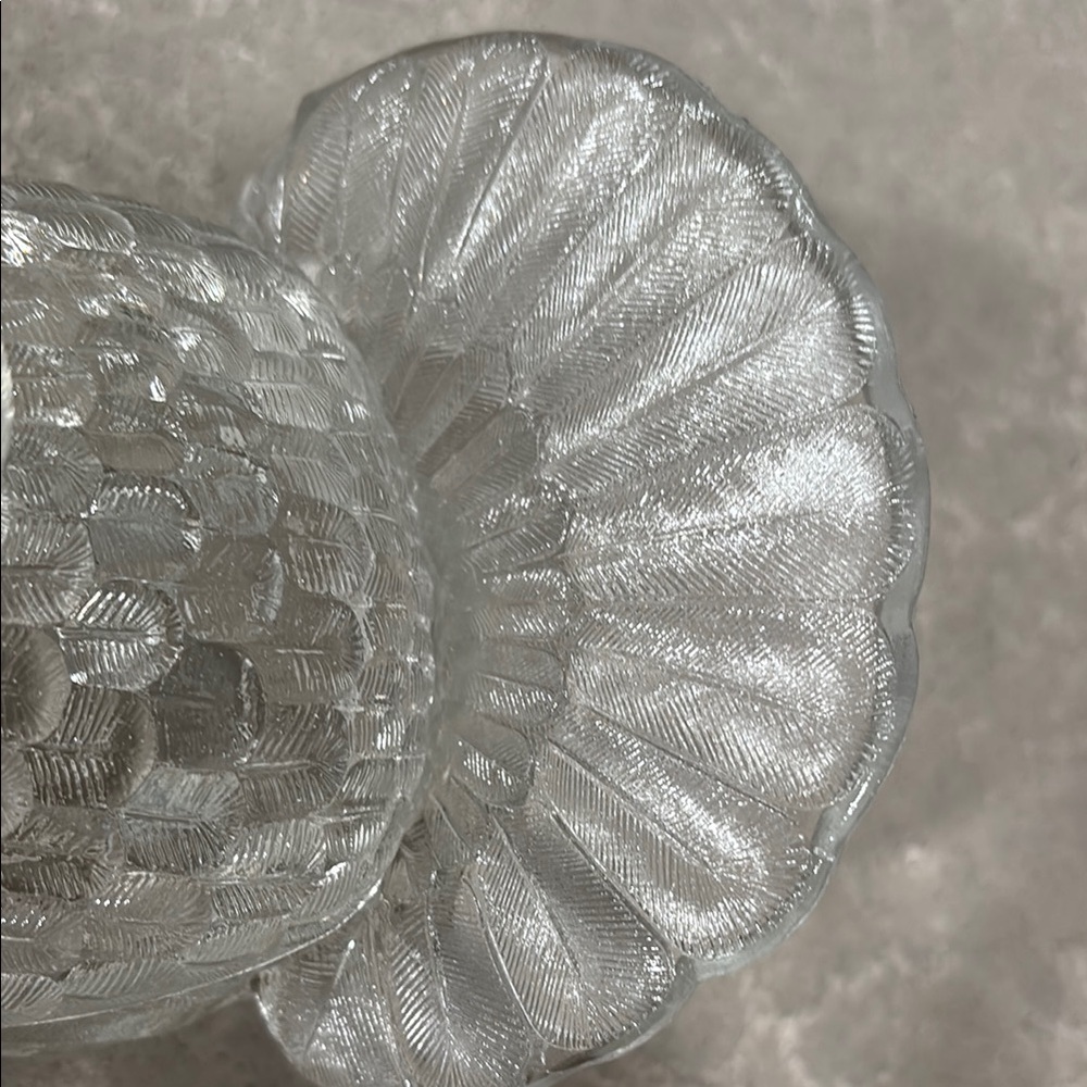 Vintage Clear Glass Turkey Figurine Candy Dish - Picture 4 of 9